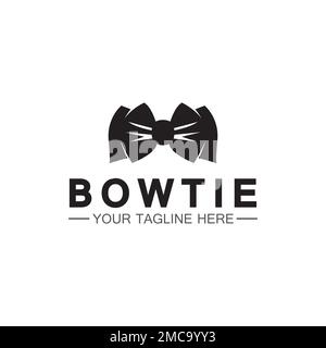 silhouette vintage noeud papillon logo motif vectoriel. logo et symbole papillon Illustration de Vecteur