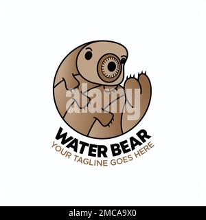 Simple ou drôle Water Bear image graphique icône logo design abstrait concept vecteur stock. Peut être utilisé comme symbole lié à un animal ou à un caractère Illustration de Vecteur