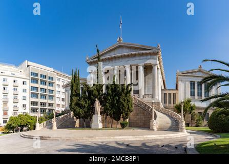 Une photo de la Bibliothèque nationale de Grèce. Banque D'Images