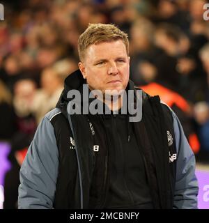 Londres, Royaume-Uni. 21st janvier 2023. Eddie Howe, responsable de l'Utd à Newcastle, participe au match de la Premier League entre Crystal Palace et Newcastle United à Selhurst Park, Londres, Angleterre, le 21 janvier 2023. Photo de Ken Sparks. Utilisation éditoriale uniquement, licence requise pour une utilisation commerciale. Aucune utilisation dans les Paris, les jeux ou les publications d'un seul club/ligue/joueur. Crédit : UK Sports pics Ltd/Alay Live News Banque D'Images