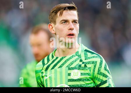 Wolfsburg, Allemagne. 21st janvier 2023. Firo : 01/21/2023, football, 1st ligue, 1st Bundesliga, Saison 2022/2023, VfL Wolfsburg - SC Freiburg Jakub Kaminski (VFL Wolfsburg) portrait, Credit: dpa/Alay Live News Banque D'Images