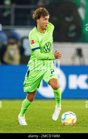 Wolfsburg, Allemagne. 21st janvier 2023. Firo : 01/21/2023, football, 1st ligue, 1st Bundesliga, Saison 2022/2023, VfL Wolfsburg - SC Freiburg Luca Waldschmidt (VFL Wolfsburg) single action, Whole figure, Credit: dpa/Alay Live News Banque D'Images