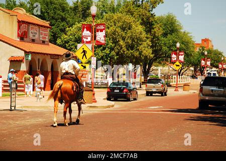 En patrouille, fort Worth Stockyards Banque D'Images