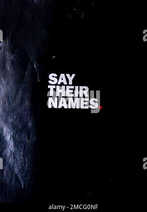 Dites leurs noms BLM Black Lives Matter annonce dans TIME magazine 2014 Banque D'Images