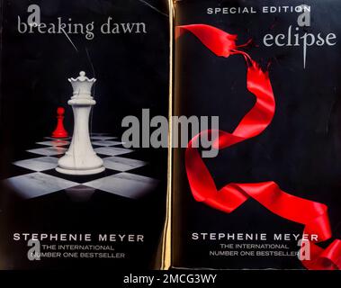 Breaking Dawn, Eclipse - romans de Twilight Saga par Stephenie Meyer Banque D'Images