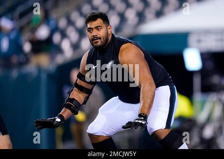 Philadelphia Eagles' Jordan Mailata plays during an NFL football game,  Sunday, Nov. 27, 2022, in Philadelphia. (AP Photo/Matt Slocum Stock Photo -  Alamy