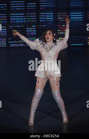 Mexico, Mexique. 20th janvier 2023. 20 janvier 2023, Mexico, Mexique: La chanteuse mexicaine Gloria Trevi se produit lors de son 'tournée internationale de Trevi Isla Divina' à l'Auditorium national. Sur 20 janvier 2023 à Mexico, Mexique. (Photo par Ismael Rosas/ Eyepix Group) (photo par Eyepix/NurPhoto) Credit: NurPhoto SRL/Alay Live News Banque D'Images