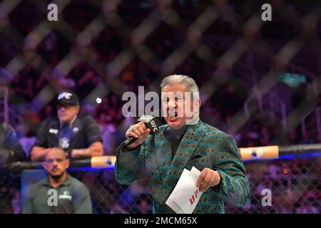 RIO DE JANEIRO, RJ - JANVIER 22 : Bruce Buffer lors de l'événement UFC 283 à l'arène de Jeunesse sur 22 janvier 2023 à Rio de Janeiro, RJ, Brésil. (Photo de Leandro Bernardes/PxImages) Banque D'Images