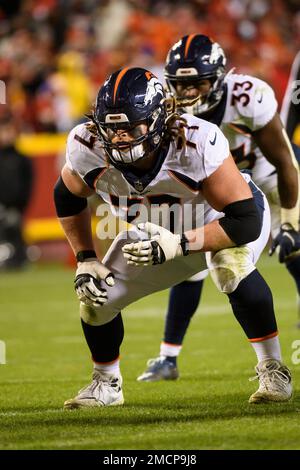 Denver Broncos guard Quinn Meinerz (77) takes part in drills during a  mandatory NFL football minicamp at the Broncos' headquarters Tuesday, June  13, 2023, in Centennial, Colo. (AP Photo/David Zalubowski Stock Photo -  Alamy