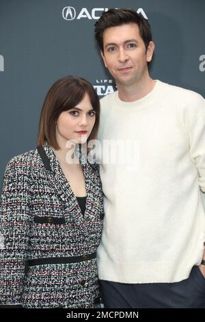 Park City, Utah, États-Unis. 21st janvier 2023. Emilia Jones, Nicholas Braun à l'arrivée pour la première PERSONNE de CAT au Sundance film Festival 2023, Eccles Theatre, Park City, UT 21 janvier 2023. Crédit : JA/Everett Collection/Alay Live News Banque D'Images