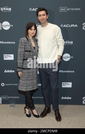 Park City, Utah, États-Unis. 21st janvier 2023. Emilia Jones, Nicholas Braun à l'arrivée pour la première PERSONNE de CAT au Sundance film Festival 2023, Eccles Theatre, Park City, UT 21 janvier 2023. Crédit : JA/Everett Collection/Alay Live News Banque D'Images