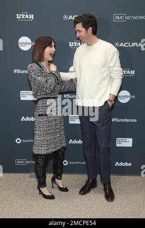 Park City, Utah, États-Unis. 21st janvier 2023. Emilia Jones, Nicholas Braun à l'arrivée pour la première PERSONNE de CAT au Sundance film Festival 2023, Eccles Theatre, Park City, UT 21 janvier 2023. Crédit : JA/Everett Collection/Alay Live News Banque D'Images