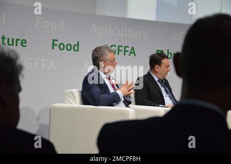 Berlin, Allemagne - janvier 2023 - Forum d'experts du Forum mondial pour l'alimentation et l'agriculture dans le Cube, Messe Berlin halls. (Photo de Markku Rainer Peltonen) Banque D'Images