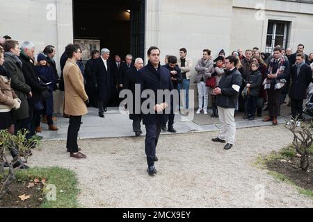 EXCLUSIF. Louis Alphonse de Bourbon, duc d'Anjou assiste à la messe annuelle en l'honneur de la date anniversaire de la mort de Louis XVI à la Chapelle Expiatoire de Paris, France sur 22 janvier 2023. Louis Alphonse de Bourbon est le chef de la Maison de Bourbon. Des membres de la famille gouvernaient auparavant la France et d'autres pays. Selon les légitimistes, il est considéré comme le préjugé du défunt trône de France comme Louis XX. Photo de Jerome Dominé/ABACAPRESS.COM Banque D'Images