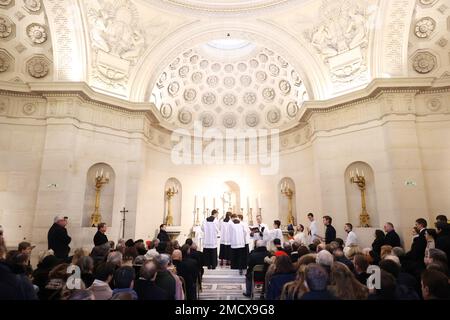 EXCLUSIF. Louis Alphonse de Bourbon, duc d'Anjou assiste à la messe annuelle en l'honneur de la date anniversaire de la mort de Louis XVI à la Chapelle Expiatoire de Paris, France sur 22 janvier 2023. Louis Alphonse de Bourbon est le chef de la Maison de Bourbon. Des membres de la famille gouvernaient auparavant la France et d'autres pays. Selon les légitimistes, il est considéré comme le préjugé du défunt trône de France comme Louis XX. Photo de Jerome Dominé/ABACAPRESS.COM Banque D'Images