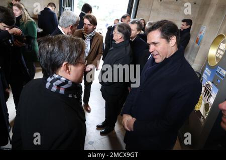 EXCLUSIF. Louis Alphonse de Bourbon, duc d'Anjou assiste à la messe annuelle en l'honneur de la date anniversaire de la mort de Louis XVI à la Chapelle Expiatoire de Paris, France sur 22 janvier 2023. Louis Alphonse de Bourbon est le chef de la Maison de Bourbon. Des membres de la famille gouvernaient auparavant la France et d'autres pays. Selon les légitimistes, il est considéré comme le préjugé du défunt trône de France comme Louis XX. Photo de Jerome Dominé/ABACAPRESS.COM Banque D'Images