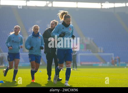 Reading, Royaume-Uni. 22nd janvier 2023. Reading, Angleterre, 22 janvier 2023: Les joueurs de lecture s'échauffent avant le match de football de la Super League Barclays FA Womens entre Reading et Manchester United au stade Select car Leasing à Reading, Angleterre. (James Whitehead/SPP) crédit: SPP Sport Press photo. /Alamy Live News Banque D'Images