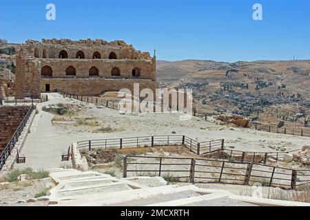 Château de Kerak, Al-Karak, Jordanie Banque D'Images