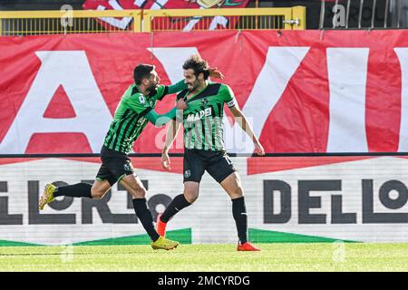 Monza, Italie. 22nd janvier 2023. U-Power Stadium, 22.01.23 au cours de la série Un match entre AC Monza et US Sassuolo au stade U-Power à Monza, Italia Soccer (Cristiano Mazzi/SPP) Credit: SPP Sport Press photo. /Alamy Live News Banque D'Images