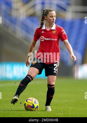 Ona Batlle de Manchester United en action lors du match de la Super League pour femmes Barclays au Select car Leasing Stadium, Reading. Date de la photo: Dimanche 22 janvier 2023. Banque D'Images