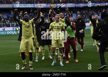 Genova, Italie. 22nd janvier 2023. Dernière joie (Udinese) pendant l'italien 'erie Un match entre Sampdoria 0-1 Udinese au stade Luigi Ferraris sur 22 janvier 2023 à Gênes, Italie. Credit: Maurizio Borsari/AFLO/Alay Live News Banque D'Images