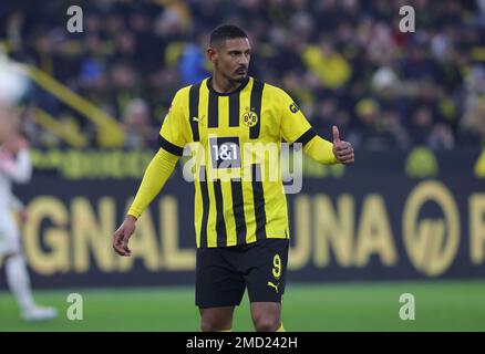 Firo : 01/22/2023, football, 1st ligue, 1st Bundesliga, Saison 2022/2023, BVB, Borussia Dortmund - FCA, FC Augsburg Sébastien HALLER, BVB, Bravo Banque D'Images