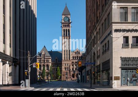 Ancien hôtel de ville, Queen Street West, Toronto, Ontario, Canada Banque D'Images