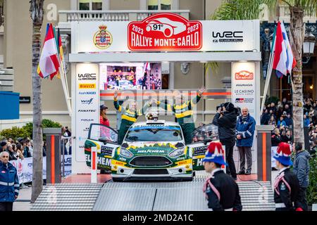 50 Henk VOSSEN (NLD) , Annemieke HULZEBOS (NLD), HENK VOSSEN, FORD Fiesta, RC2, Rally2, action pendant le Rallye automobile Monte Carlo 2023, 1st tour du Championnat du monde de voitures de rallye WRC 2023, de 19 janvier au 22, 2023 à Monte Carlo, Monaco - photo Nikos Katikis / DPPI Banque D'Images