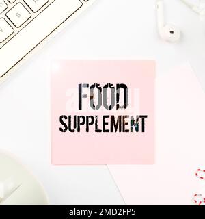 Affiche présentant supplément alimentaire, vitrine commerciale Conditions et pratiques qui préservent la qualité des aliments Banque D'Images