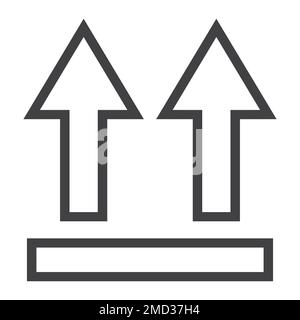 Cette icône de ligne de symbole face vers le haut, logistique et livraison, les flèches signe les graphiques vectoriels, un motif linéaire sur un fond blanc, eps 10. Illustration de Vecteur