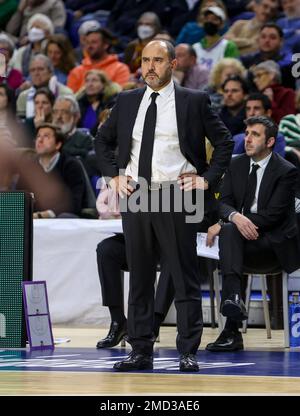 Madrid, Espagne. 22nd janvier 2023. 22th janvier 2023 ; Centre Wizink ; Madrid ; Espagne ; Liga Endesa ACB ; Real Madrid contre Rio Breogan; Chus Mateo (Madrid) 900/Corgon Press Credit: CORGON PRESS/Alay Live News Banque D'Images