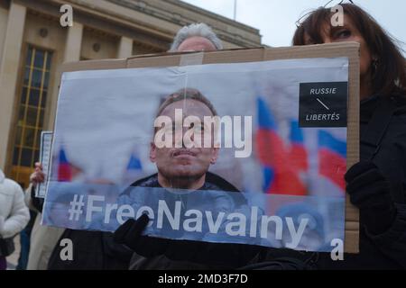 Le collectif 'russe-libertés' a organisé une manifestation et demander la libération de plusieurs prisonniers politique en Russie dont Alexey Navalny Banque D'Images