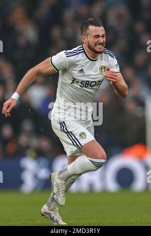 Jack Harrison #11 de Leeds United pendant le match de Premier League Leeds United contre Brentford à Elland Road, Leeds, Royaume-Uni. 22nd janvier 2023. (Photo de Mark Cosgrove/News Images) à Leeds, Royaume-Uni, le 1/22/2023. (Photo de Mark Cosgrove/News Images/Sipa USA) crédit: SIPA USA/Alay Live News Banque D'Images