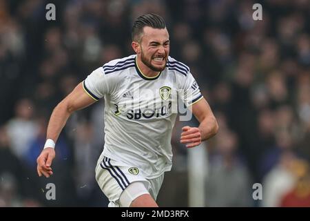 Jack Harrison #11 de Leeds United pendant le match de Premier League Leeds United contre Brentford à Elland Road, Leeds, Royaume-Uni. 22nd janvier 2023. (Photo de Mark Cosgrove/News Images) à Leeds, Royaume-Uni, le 1/22/2023. (Photo de Mark Cosgrove/News Images/Sipa USA) crédit: SIPA USA/Alay Live News Banque D'Images