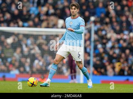 Manchester, Royaume-Uni. 22nd janvier 2023. John Stones de Manchester City pendant le match de la Premier League au Etihad Stadium de Manchester. Le crédit photo devrait se lire: Andrew Yates/Sportimage crédit: Sportimage/Alay Live News Banque D'Images