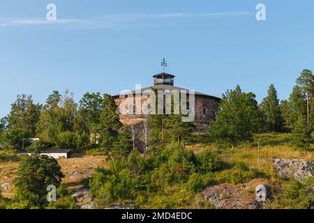 La forteresse Oskar-Fredriksborg est l'une des positions de défense de l'archipel de Stockholm, en Suède Banque D'Images