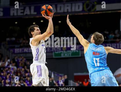 Madrid, Espagne. 22nd janvier 2023. 22th janvier 2023 ; Centre Wizink ; Madrid ; Espagne ; Liga Endesa ACB ; Real Madrid contre Rio Breogan; Sergio Llull (Madrid) 900/Corgon Press Credit: CORGON PRESS/Alay Live News Banque D'Images