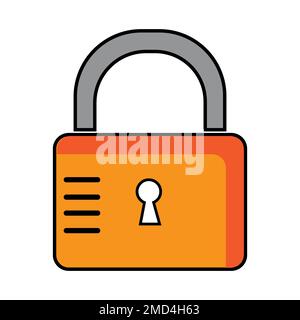 modèle de conception de vecteur de logo d'icône de cadenas Banque D'Images