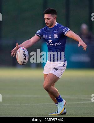 Sheffield, Royaume-Uni. 22nd janvier 2023. Ben McNamara #19 du FC Hull pendant le match pré-saison de la ligue de rugby Sheffield Eagles vs le FC Hull au Sheffield Olympic Legacy Park, Sheffield, Royaume-Uni, 22nd janvier 2023 (photo de Steve Flynn/News Images) à Sheffield, Royaume-Uni le 1/22/2023. (Photo de Steve Flynn/News Images/Sipa USA) crédit: SIPA USA/Alay Live News Banque D'Images
