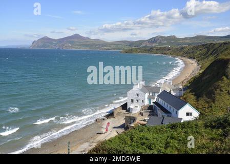 Plage de Morfa Nefyn, péninsule de Llŷn, pays de Galles Banque D'Images