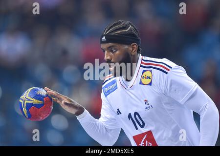 Cracovie, Pologne. 22nd janvier 2023. Dika Mem lors du match de championnat du monde de l'IHF MenÕs entre l'Espagne et la France sur 22 janvier 2023 à Cracovie, en Pologne. (Photo de PressFocus/Sipa USA) crédit: SIPA USA/Alay Live News Banque D'Images