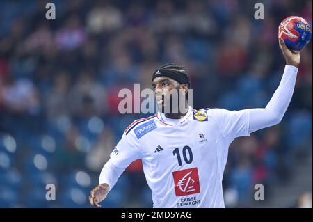 Cracovie, Pologne. 22nd janvier 2023. Dika Mem lors du match de championnat du monde de l'IHF MenÕs entre l'Espagne et la France sur 22 janvier 2023 à Cracovie, en Pologne. (Photo de PressFocus/Sipa USA) crédit: SIPA USA/Alay Live News Banque D'Images