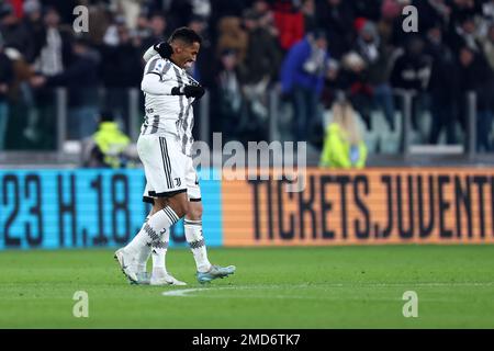 Turin, Italie. 22nd janvier 2023. Danilo Luiz da Silva de Juventus FC la série Un match entre Juventus FC et Atalanta BC au stade Allianz sur 22 janvier 2023 à Turin, Italie . Credit: Marco Canoniero / Alamy Live News Banque D'Images