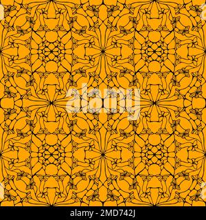 Motif papillons d'été sans couture motif animal ligne art doodle pour l'emballage du papier et des vêtements pour enfants et imprimés et tissus Banque D'Images