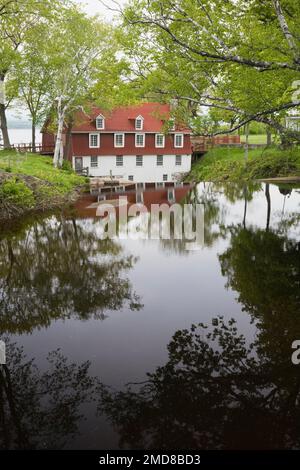 Moulin Beaumont au printemps, Chaudière-Appalaches, Québec, Canada. Banque D'Images