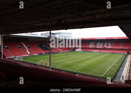 Sheffield, Royaume-Uni. 22nd janvier 2023. Sheffield, Angleterre, 22 janvier 2023: Pre match Bramall Lane, Sheffield (Sean Chandler/SPP) crédit: SPP Sport Press photo. /Alamy Live News Banque D'Images