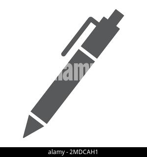 Icône de glyphe de stylo, bureau et travail, éditer le signe, graphiques vectoriels, un motif Uni sur un fond blanc, eps 10. Illustration de Vecteur