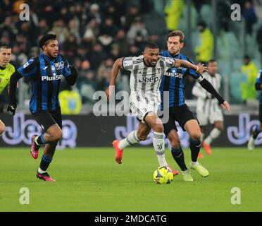 Turin, Italie. 22nd janvier 2023. Bremer de Juventus FC lors de la série a italienne, match de football entre Juventus FC et Atalanta BC sur 22 janvier 2023 au stade Allianz, Turin Italie. Photo Nderim Kaceli crédit: Agence de photo indépendante/Alamy Live News Banque D'Images