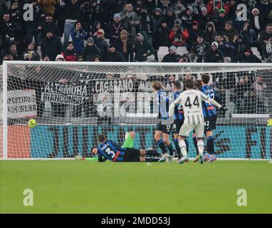 Turin, Italie. 22nd janvier 2023. Lors de la série A italienne, match de football entre Juventus FC et Atalanta BC sur 22 janvier 2023 au stade Allianz, Turin Italie. Photo Nderim Kaceli crédit: Agence de photo indépendante/Alamy Live News Banque D'Images