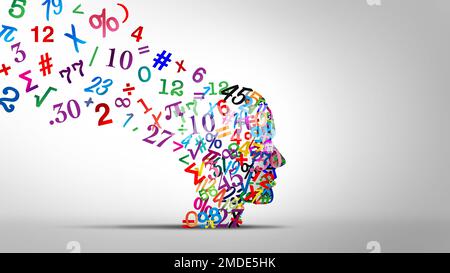 Apprentissage de l'enseignement des mathématiques et des mathématiques pour la résolution de problèmes et le calcul de concepts mathématiques comme algèbre calcul de la géométrie et de la physique Banque D'Images